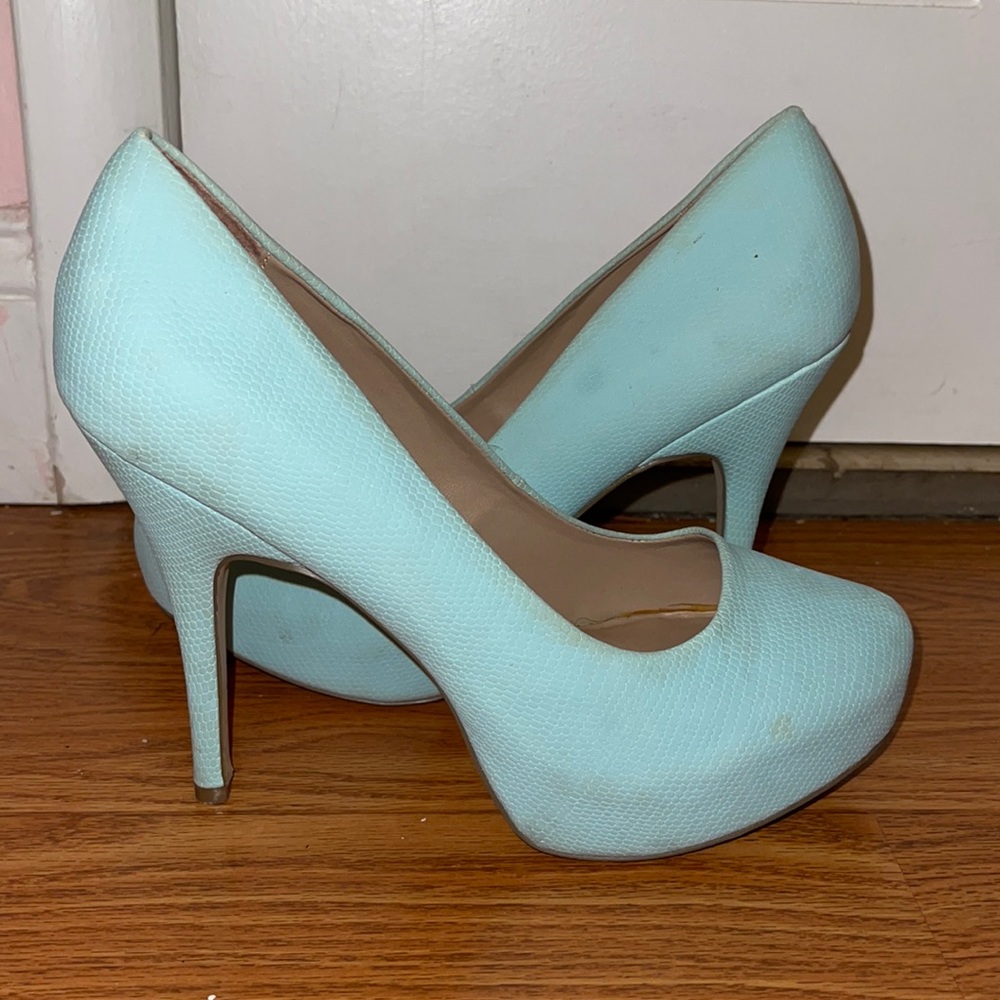 5” Mint Green Platform Heels